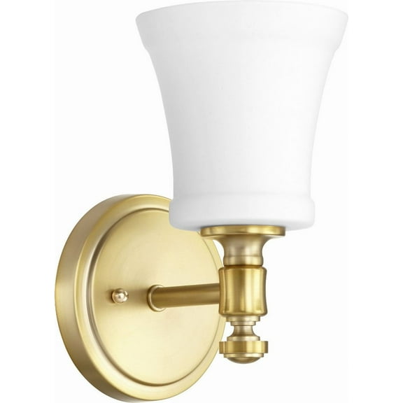 Quorum Lighting Rossington Glass Aged Brass Wall Sconce