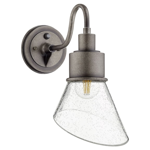 733-37 Quorum Lighting Torrey - 1 Light Medium Outdoor Wall Mount in style - 7.25 inches wide by 14 inches high-Weathered Zinc Finish