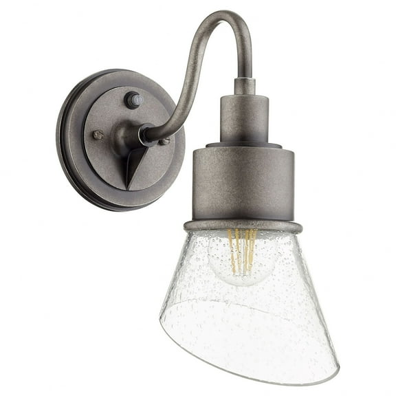 Quorum Lighting Torrey 1-Light Weathered Zinc Outdoor Wall Sconce