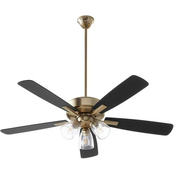 Quorum Lighting - Ovation - 5 Blade Ceiling Fan with 3 Light Kit In Traditional