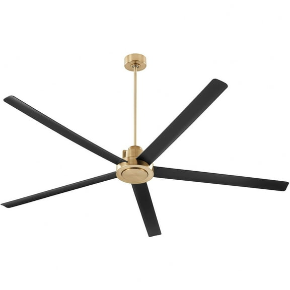 80805-8059 Quorum Lighting Revel - 5 Blade Ceiling Fan-14.25 Inches Tall and 80 Inches Wide-Aged Brass Finish
