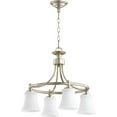 thumbnail image 1 of Quorum Lighting Rossington 4-Light Nook Pendant, Aged Silver Leaf, 21W x 18H, Dry Rated, 1 of 3