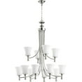 thumbnail image 1 of Quorum Lighting Rossington 12-Light Chandelier, Polished Nickel, 35.25W, 37H, 1 of 2
