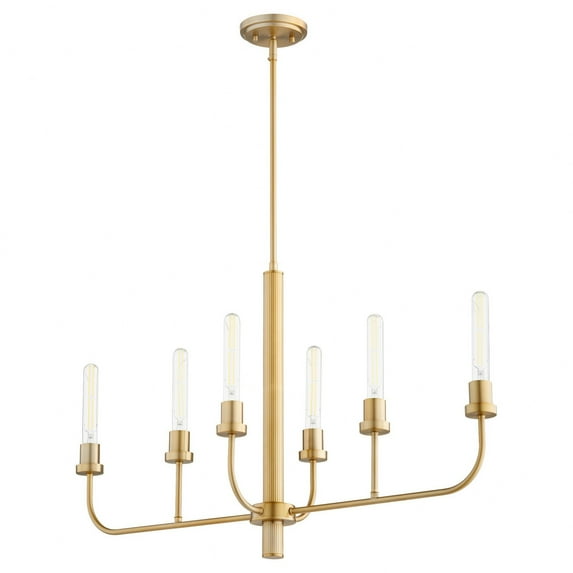 Quorum Lighting - Sheridan - 6 Light Linear Chandelier In Soft Contemporary