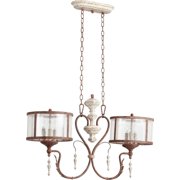 Quorum Lighting La Maison 6-Light 34.5 Manchester Grey/Rust Incandescent Chandelier