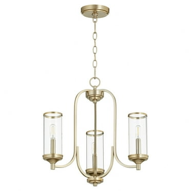 6044-3-80-Quorum Lighting-Collins - 3 Light Chandelier in style - 19 inches wide by 19.25 inches high-Aged Brass Finish    -Traditional Installation