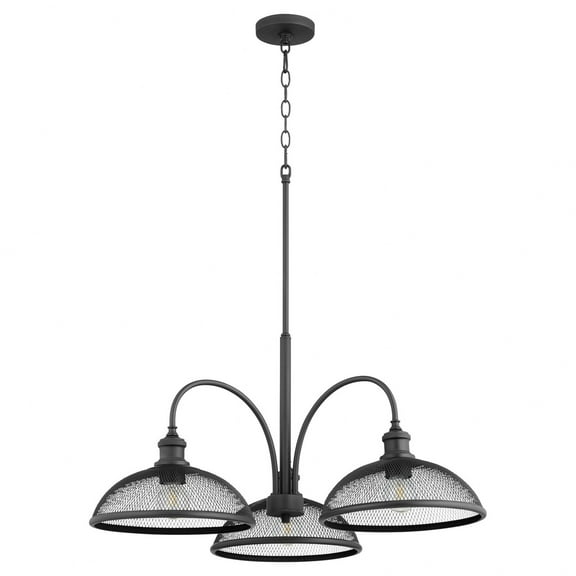 Quorum Lighting Omni 3-Light Noir Pendant, 31.5 Width, 15.25 Height