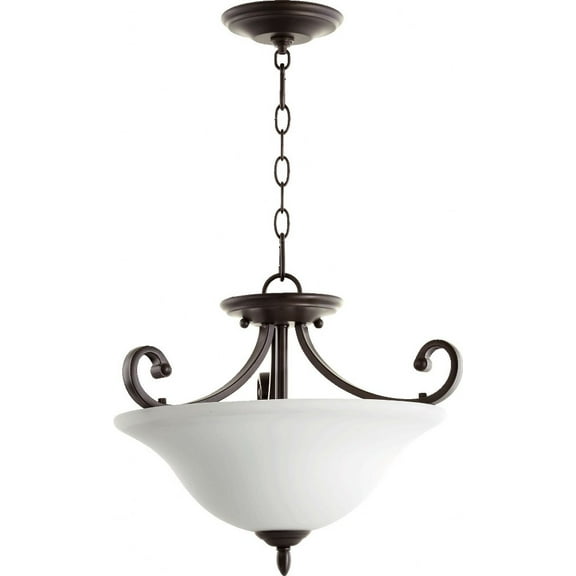 Quorum Lighting Bryant 3-Light Pendant, Oiled Bronze, 17.5 Width, 16.5 Height