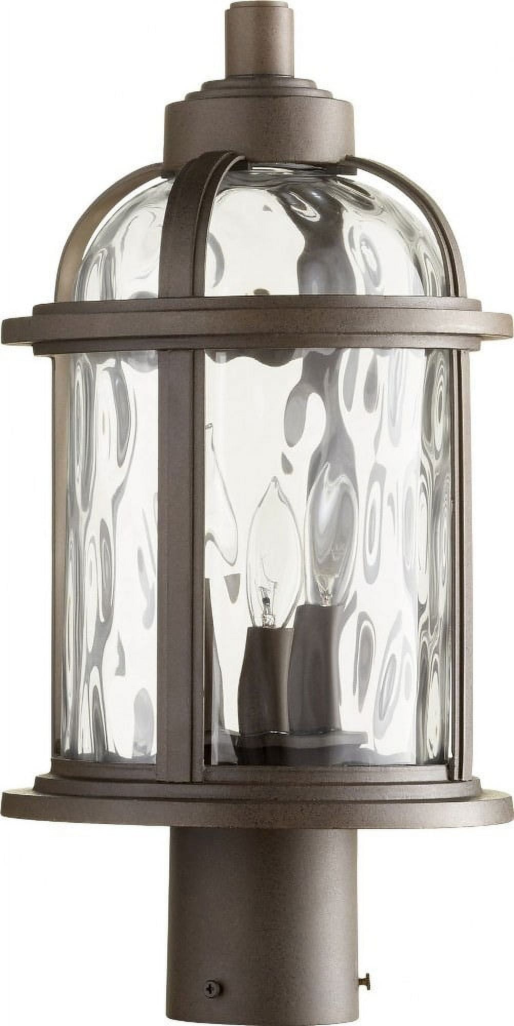 Quorum Lighting - Three Light Outdoor Lantern - Post - Winston - 3 Light Outdoor