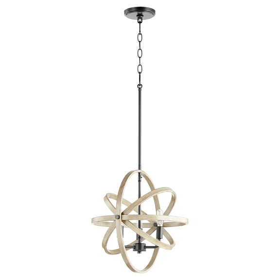 86-3-69 Quorum Lighting 3 Light Sphere Chandelier in style - 17 inches wide by 17 inches high -Traditional Installation