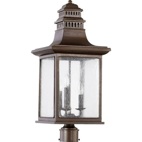 Quorum Lighting - Three Light Post Mount - Magnolia - 3 Light Outdoor Post