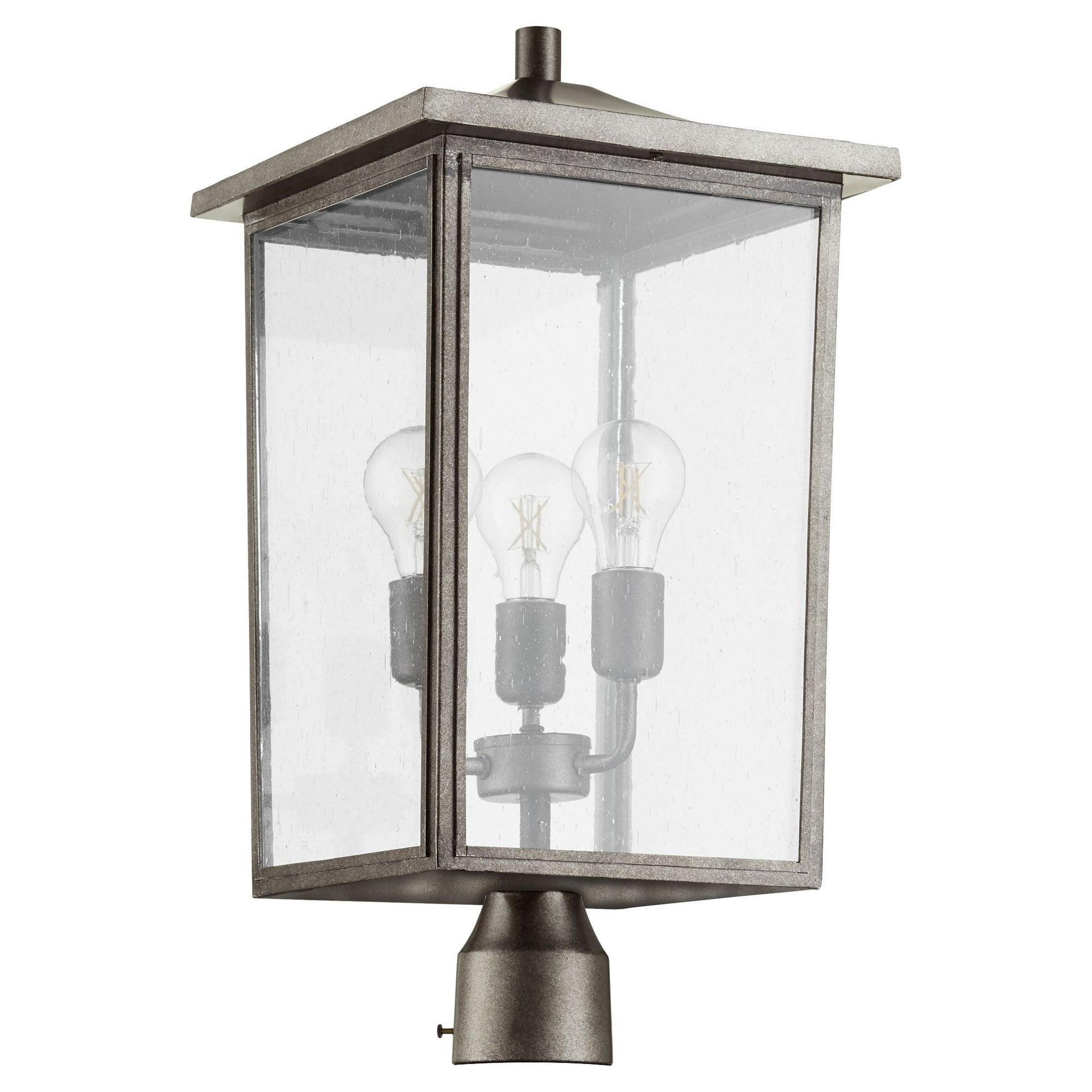 Quorum Lighting Riverside Outdoor Pendant - 3 Lights, Weathered Zinc