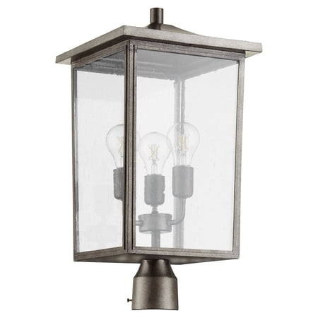 Quorum Lighting Riverside Outdoor Pendant - 3 Lights, Weathered Zinc