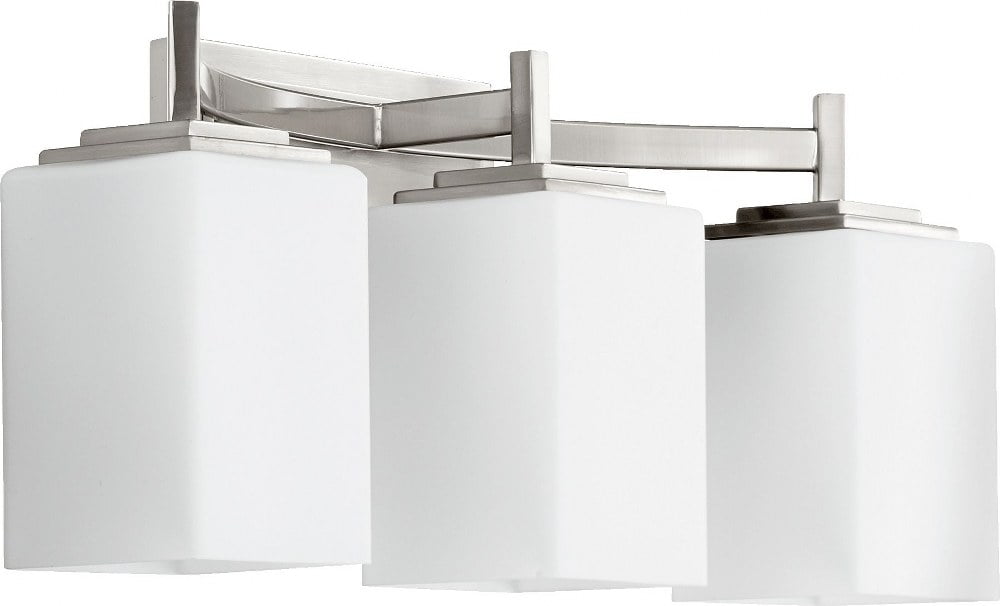Quorum Lighting Delta 3-Light Satin Nickel Vanity Fixture