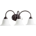 thumbnail image 1 of Quorum Lighting Spencer Glass 3-Light Oiled Bronze Ceiling Fan, 1 of 2