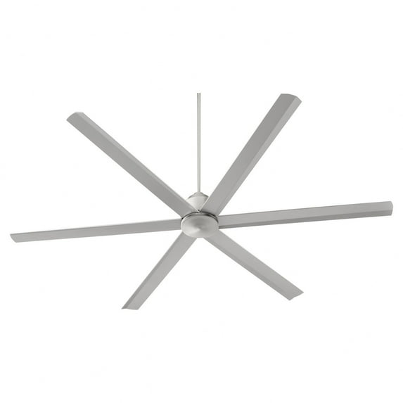 20806-65 Quorum Lighting Titus - 6 Blade Ceiling Fan-15.2 Inches Tall and 80 Inches Wide-Satin Nickel Finish-Oiled Bronze/Weathered Oak Blade Color