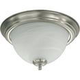 thumbnail image 1 of 3066-13-65 Quorum Lighting 2 Light Flush Mount in Quorum Home Collection style - 13.5 inches wide by 6 inches high-Satin Nickel Finish, 1 of 2