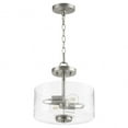 thumbnail image 1 of 2202-12-65 Quorum Lighting Dakota - 3 Light Convertible Pendant in Soft Contemporary style - 12 inches wide by 10.75 inches high-Satin Nickel Finish, 1 of 3