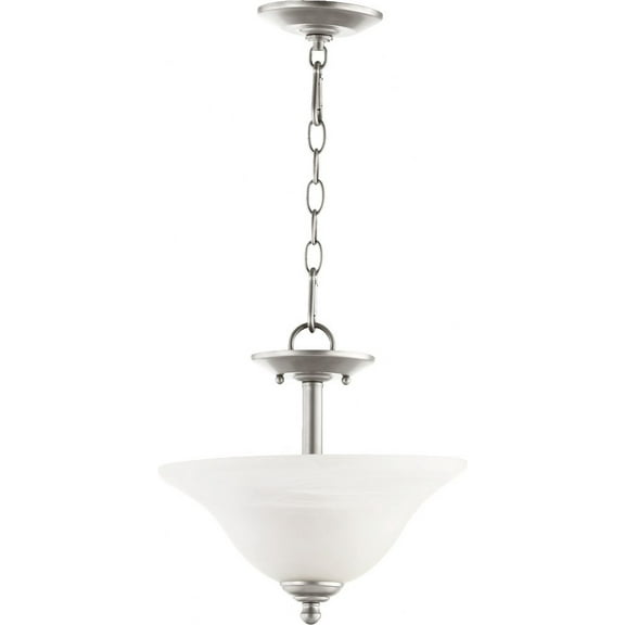 Quorum Lighting Spencer 2-Light Classic Nickel Pendant