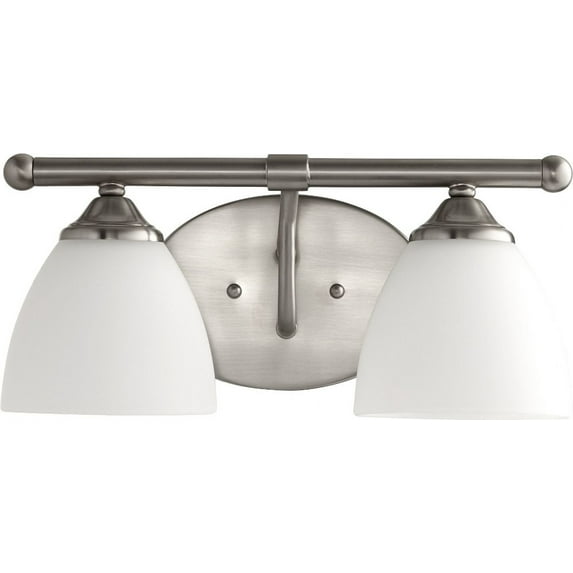 Quorum Lighting Brooks Glass Satin Nickel 2-Light Wall Sconce