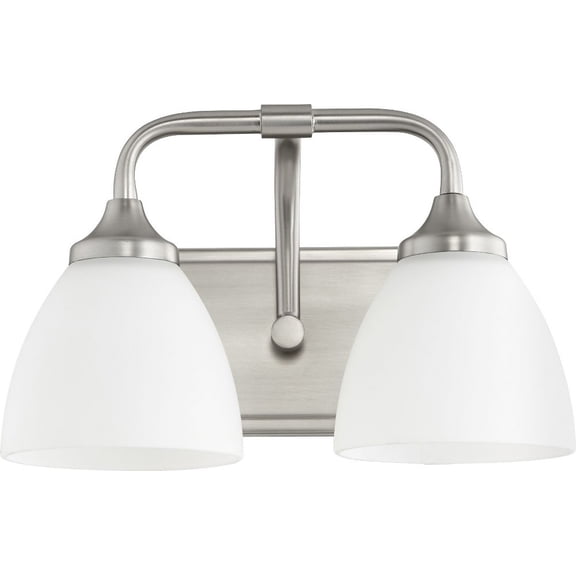 Quorum Lighting Enclave Glass Satin Nickel 2-Light Wall Sconce