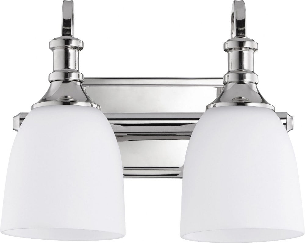 Quorum Lighting Richmond Glass 2-Light Polished Nickel Wall Sconce