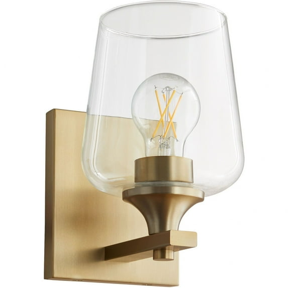 558-1-80 Quorum Lighting Veno - 1 Light Wall Mount In contemporary Style-8.75 Inches Tall and 5.5 Inches Wide-Aged Brass Finish