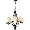 thumbnail image 1 of Quorum Winslet 6 Light Up Chandelier in Oiled Bronze, 1 of 2