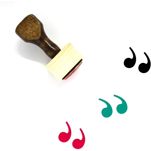 Quotation Mark Wooden Rubber Stamp No. 21 (3" x 3")