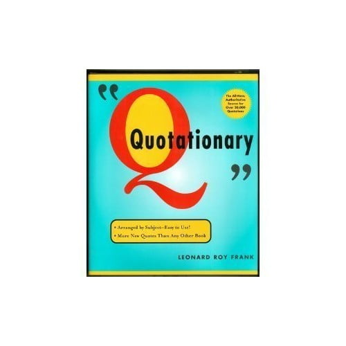 Pre-Owned Quotationary (Paperback) 0307290352 9780307290359