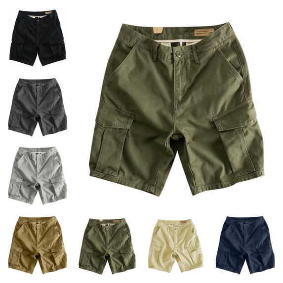 Quotay Boys Cargo Shorts for Kids with Multiple Pockets Outdoor Summer Casual Play Loose Pants 4-13 Years 01_Army Green,13-14 Years