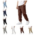 thumbnail image 1 of Quotay Boys Pants Comfortable Stylish Casual Trousers for Autumn Blend Long with Elastic Waist Trousers for Boys 5-15 Years ,5-6 Years, 1 of 7