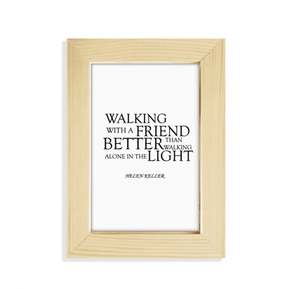 Quote About Friendship By Helen Keller Desktop Display Photo Frame Picture Art Painting 5x7 inch
