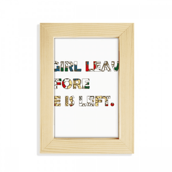 Quote About Girls Art Deco Fashion Desktop Display Photo Frame Picture Art Painting 5x7 inch