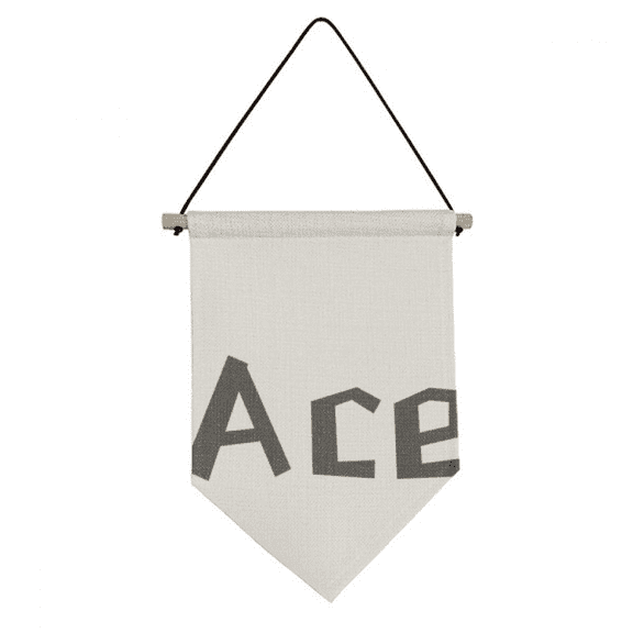 Quote Ace Art Deco  Fashion Canvas Flag Hanging Wall Art Decor Banner