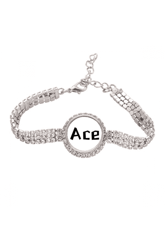 Quote Ace Art Deco Fashion Tennis Chain Anklet Bracelet Diamond Jewelry
