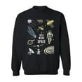 thumbnail image 1 of Quote And Space Objects Sweatshirt Men -Image by Shutterstock, Male Medium, 1 of 4
