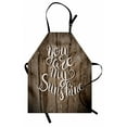 thumbnail image 1 of Quote Apron Romantic Positive Phrase on Rustic Oak Relationship Life Marriage Inspirational Concept, Unisex Kitchen Bib Apron with Adjustable Neck for Cooking Baking Gardening, Brown, by Ambesonne, 1 of 3