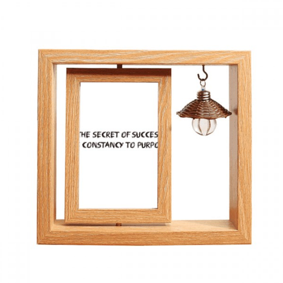 Quote Constancy To Purpose Wooden Rotating Picture Photo Frame 4x6