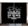 thumbnail image 1 of Quote Curtains 2 Panels Set, Hand Drawn Man Carrying the Sun to the Mountain Top Heart Shapes, Window Drapes for Living Room Bedroom, 108W X 63L Inches, Charcoal Grey and Off White, by Ambesonne, 1 of 3