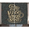 thumbnail image 1 of Ambesonne Saying Curtains 2 Panel Set, Have a Day Coffee Cup, 108" x 90", Multicolor, 1 of 3