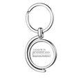 thumbnail image 1 of Quote I Major In Business and Management Rotating Keychain Metal Keyring Holder, 1 of 2