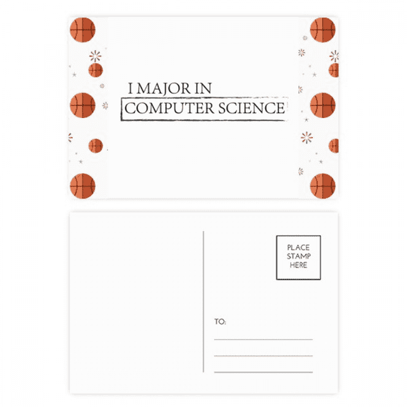 Quote I Major In Computer Science Basketball Postcard Set Thanks Card Mailing Side 20pcs