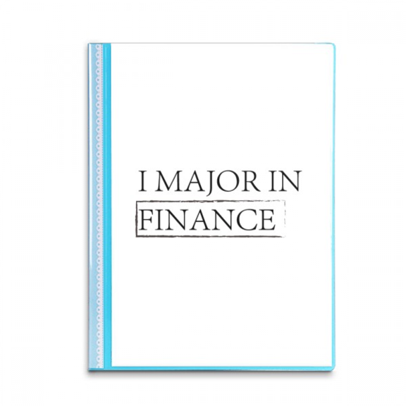 Quote I Major In Finance Art Deco Fashion Book Sheet Protectors Portfolio Binder Folder
