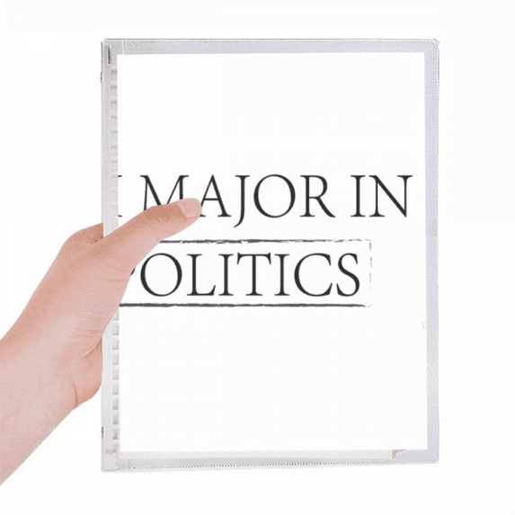 Quote I Major In Politics Notebook Loose Diary Refillable Journal Stationery