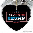 thumbnail image 1 of Quote I Stand with Trump Christmas Ornament, Gift for Supporter, 1 of 9