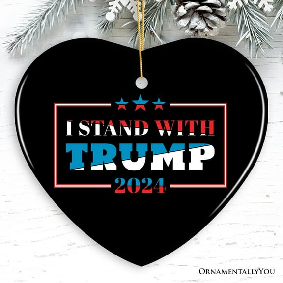 Quote I Stand with Trump Christmas Ornament, Gift for Supporter