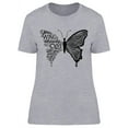 thumbnail image 1 of Quote In Butterfly Silhouette T-Shirt Women -Image by Shutterstock, Female Large, 1 of 2