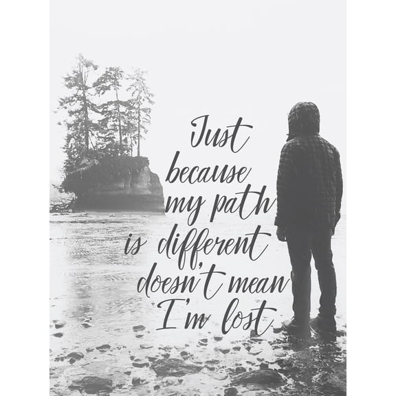 Quote Path Different Motivation Large Wall Art Print