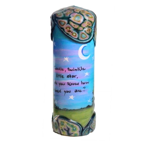 Quote Pillar Candle - "Twinkle, twinkle little star, do you know how loved your are?"